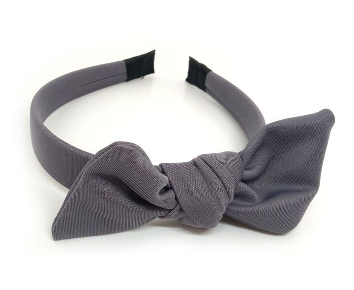 Обруч для волосся з бантом сірий Київ - фото 1