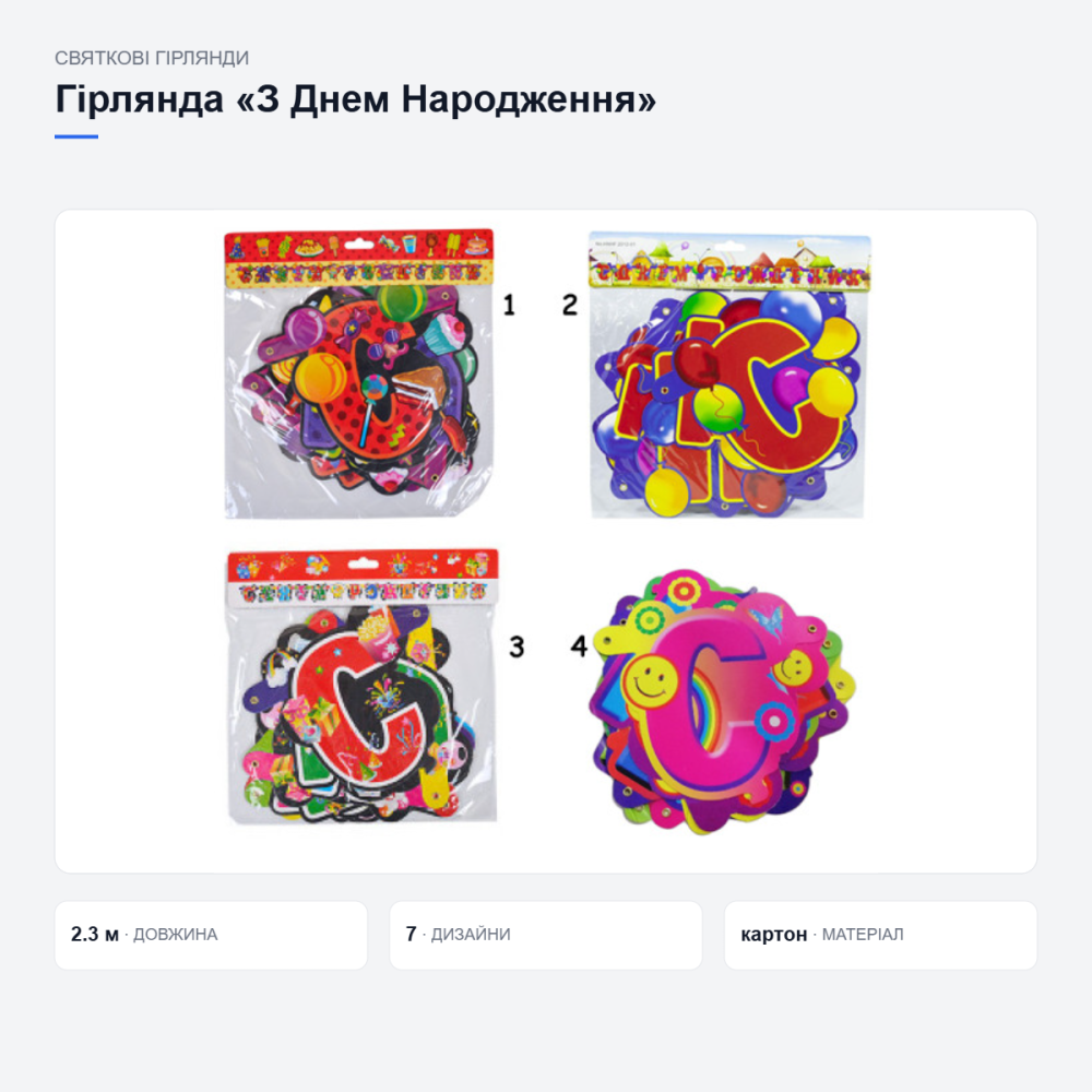 Гірлянда «З Днем Народження» Київ - фото 10