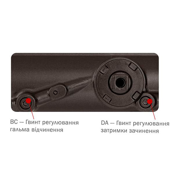 Доводчик дверей 200 кг RYOBI 4550 dark bronze Киев - изображение 6