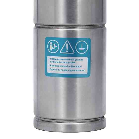 Насос вихровий 0.75кВт H 58 (34)м Q 45(20)л/хв Ø96мм 10м кабелю AQUATICA 4SKm100M (778311) Рівне