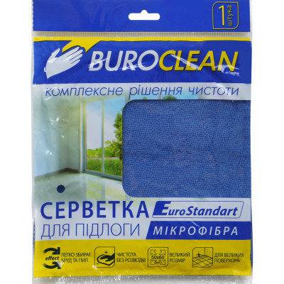 Ганчірка для підлоги Buroclean EuroStandart мікрофібра 50х60 см 1 шт. (4823078961037) Вінниця - фото 1