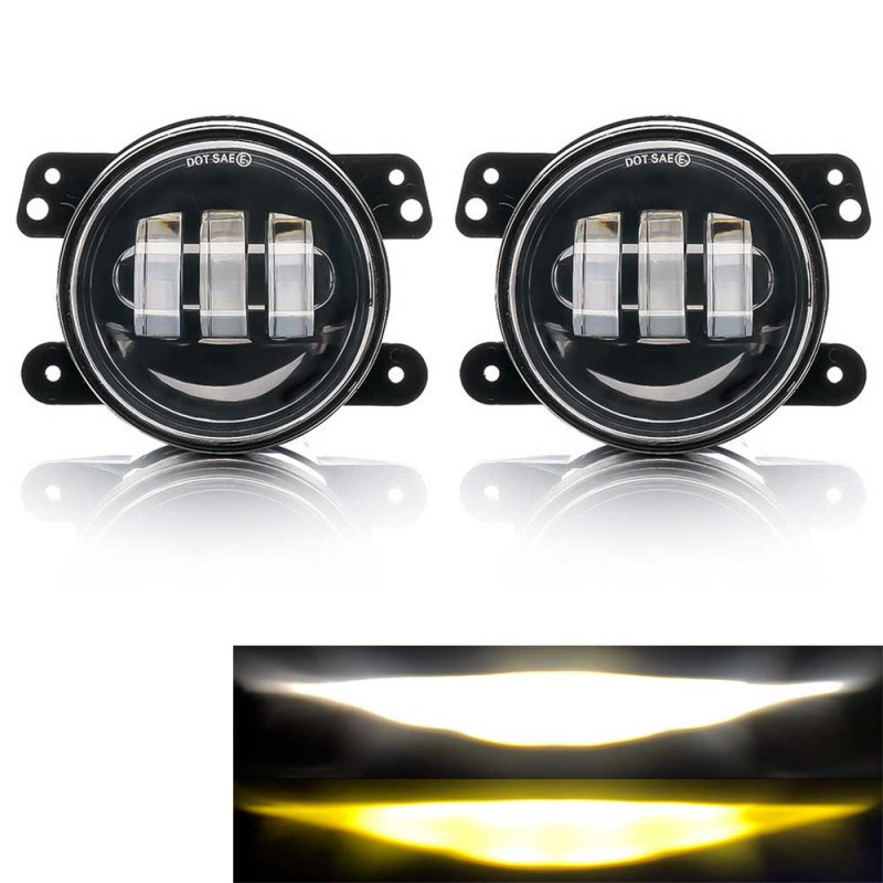 Фара діодна протитуманна J 4" (Bi) W/Y 45W+45W (к-т 2шт) Фари діодні туманки Протитуманки фари Харків - фото 1