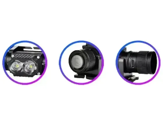 Налобний ліхтар з акумулятором 1x18650, зарядка Type-C, 3 режими світла, компактний і зручний Одеса