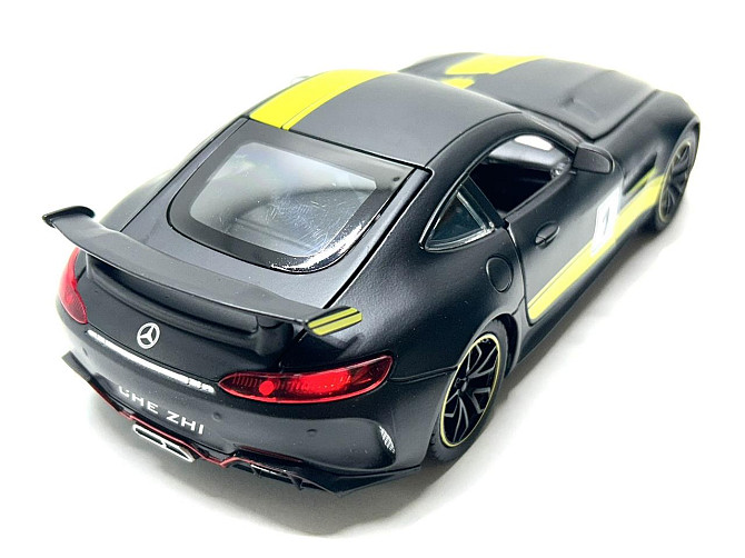 Машина Автосвит Mercedes SL-class инерционная открываются двери капот багажник 20см Черная с желтым (AP-1840) Чернігів - фото 4
