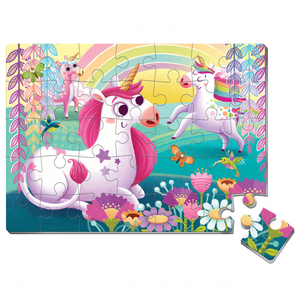 Дитячі м'які пазли «Єдинороги» VT1102-34, 35 елементів Вінниця - фото 2