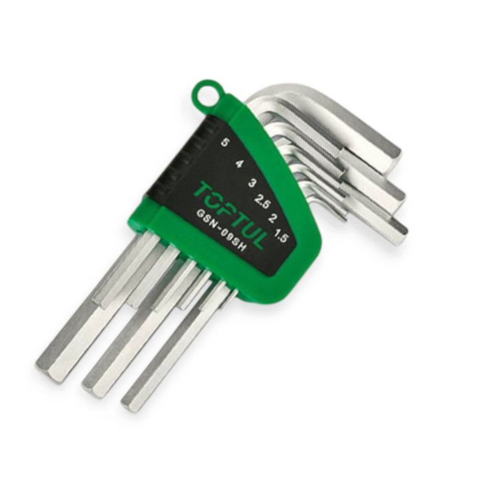 Набор ключей шестигранных коротких HEX 1,5-10 мм, 9 шт. сталь S2 Мукачево - изображение 1