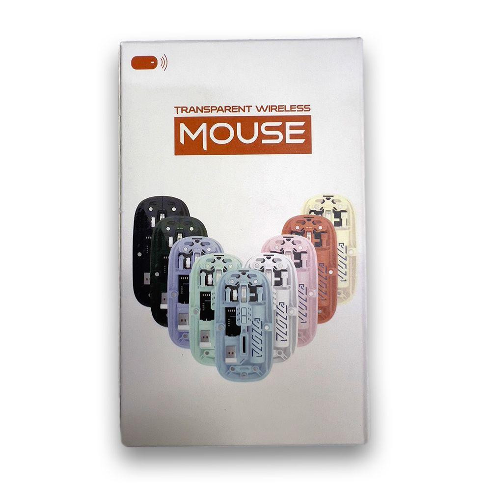 Акумуляторна бездротова Bluetooth 5.0 миша з підсвічуванням у прозорому корпусі для ноутбука та комп'ютера Одеса - фото 2