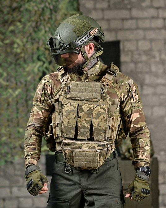 Плитоноска 4 точки скидання Attack PREMIUM піксель ДЛ6501 Одеса - фото 1