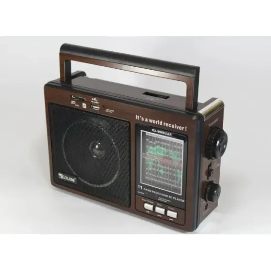 Радіо GOLON RX-9966 UAR Диапазоны FM, AM, SW1-SW9 Одеса