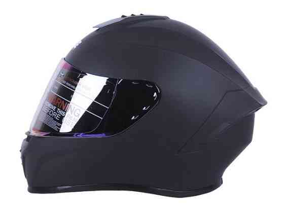Шолом мотоциклетний інтеграл MD-813 (чорний матовий, скло хамелеон, size M) Мукачево