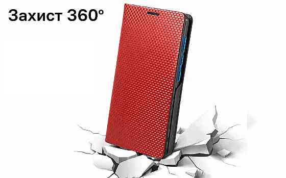 Чохол-книжка PlastGuard для Xiaomi Redmi 14C, 14 Pro, 14 Ultra — екошкіра, пластиковий бампер, магнітна застібка, функція Київ