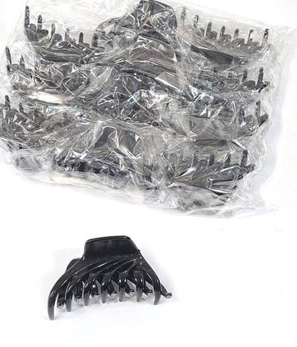 Шпилька краб для волосся чорна 12 шт. Київ - фото 1