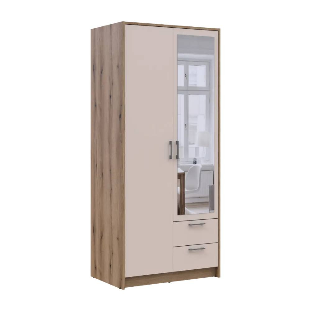 Шкаф для одежды Doros Ронди с зеркалом Дуб Артизан/Кашемир 2ДСП 82х52х195 DRS-011672 (80737807) Львов - изображение 6