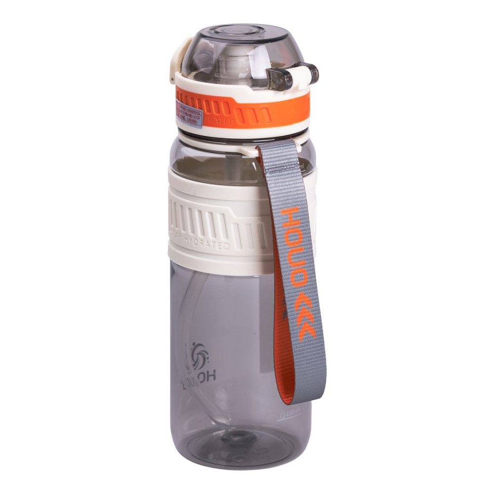 Пляшка для води з трубочкою та ремінцем 750 мл спортивная пляшка 23.5 см Біла HP-14-34W Коломия - фото 3