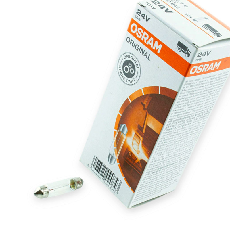 Автолампа салону 24V10W 11*41mm SV8, 5 AC Мукачево - фото 1