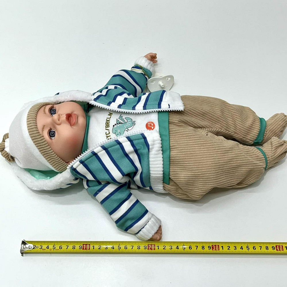 Кукла-пупс м'яконабивна з соскою та звуковими ефектами укр мова 42см Вид 6 (M 5919 I UA) Чернігів - фото 7