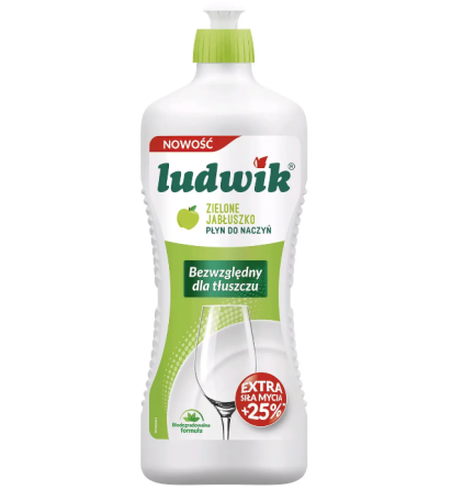 Засіб для миття посуду 900гр Зелене яблуко Ludwik Житомир