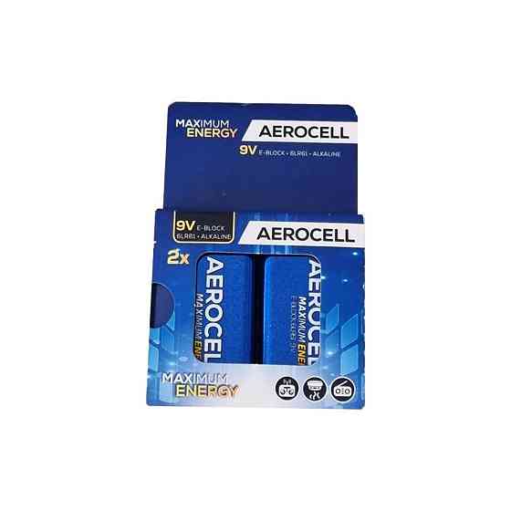 Батарейка крона aerocell 6lr61 9V 2 шт. Германия Полтава