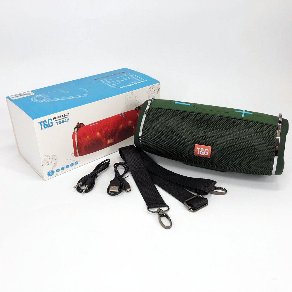 Bluetooth колонка з динамічним підсвічуванням TG642, Бездротова портативна колонка з ремінцем KL-95 Львів - фото 4