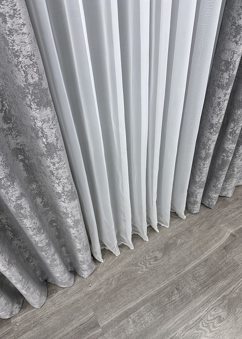 Шторна тканина жакард, колекція "Sultan YL" Туреччина колір сірий 1668ш Київ - фото 6