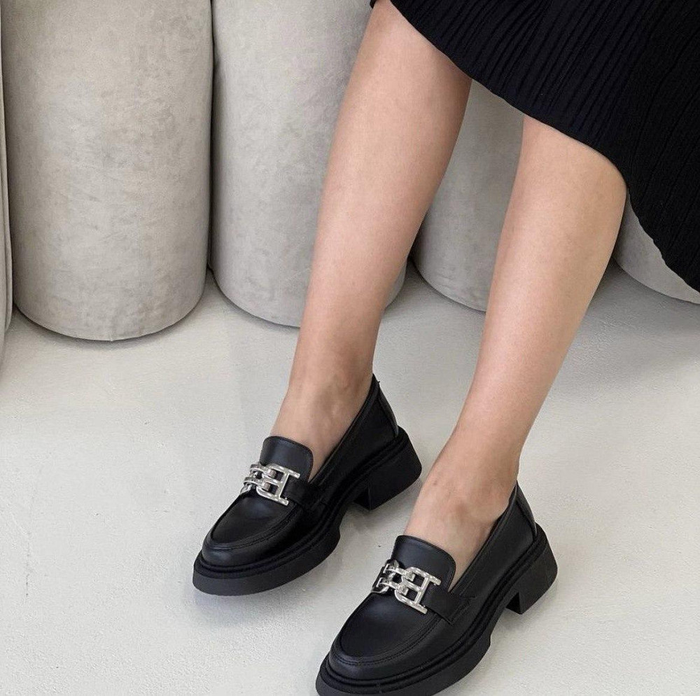 Arcoboletto Туфлі жіночі Arcoboletto чорні натуральна шкіра низький хід 36-40 (5365) Коломия - фото 4