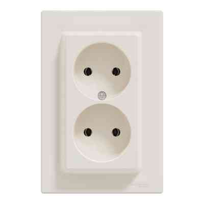 Розетка Schneider Electric ASFORA без заземлення подвійна крем (EPH9700123) Вінниця