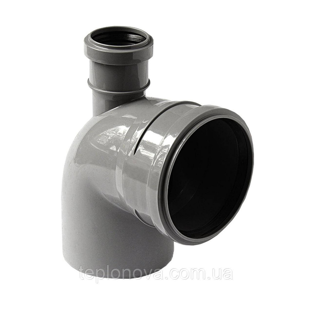 Колено VSplast 110x90° з вiдводом 50мм (вертикальне) Черновцы - изображение 1