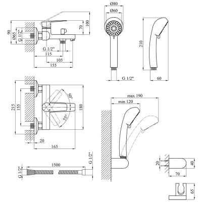 Змішувач Kroner Brocken-C060 (CV023595) Вінниця - фото 7
