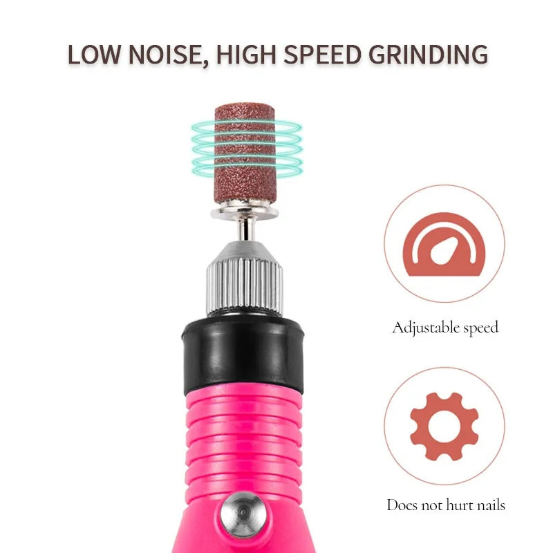 Фрейзер для маникюра в наборе 6 насадок розовый Киев - изображение 5