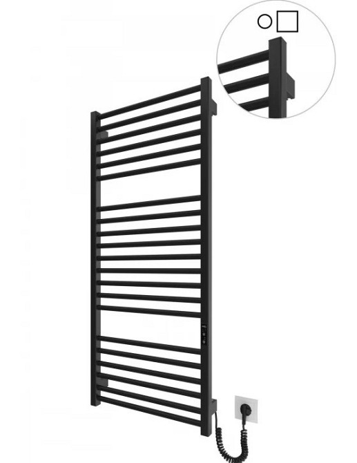 Електрична рушникосушка HF Derby 1170х530 TR K чорна матова Київ - фото 1