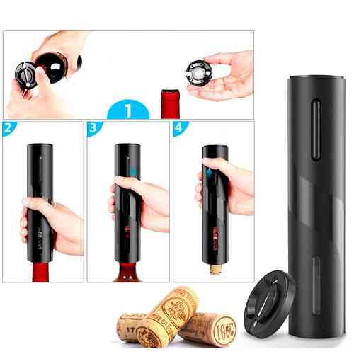 Штопор електричний для вина, електроштопор на батарейках із ножем для фольги Вінниця