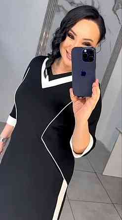 Женское стильное платье батал итальянский трикотаж 64/66 Одесса