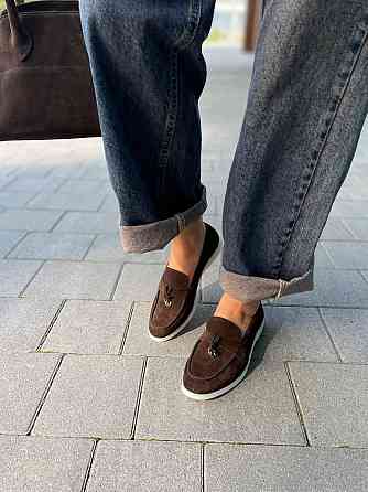 Mermaid Лофери жіночі Mermaid Б-1 шоколадні/біл.под (весна-осінь, замша натуральна) (6006) 37 Коломия