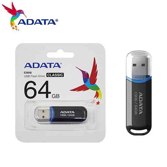 Флешка A-DATA USB накопичувач 2.0 C906 64Gb, колір чорний AC906-64G-RBK Одеса