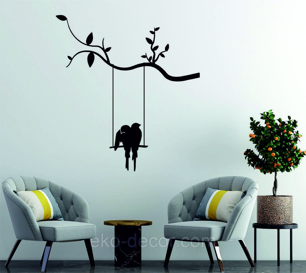 Декоративное настенное Панно «Птички на качеле», Декор на стену Киев - изображение 6