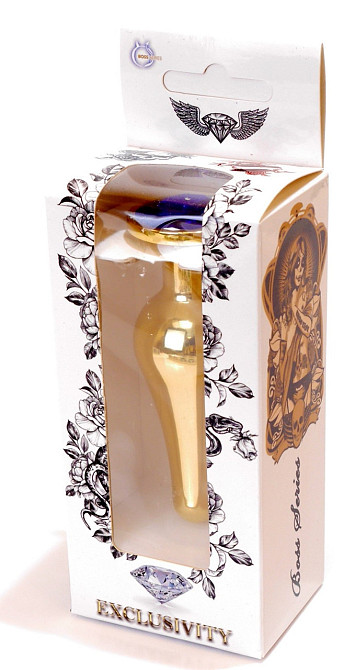 Анальна пробка Boss Series - Jewellery Gold BUTT PLUG Dark Blue, BS6400068 Sex Aura Київ - фото 8