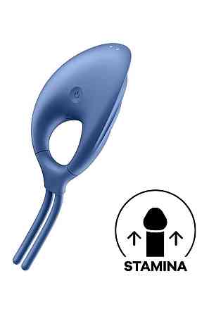 Ерекційне віброкільце-ласо Satisfyer Swordsman Blue, міцна фіксація, 10 режимів, потужний мотор Sex Aura Київ