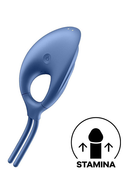 Ерекційне віброкільце-ласо Satisfyer Swordsman Blue, міцна фіксація, 10 режимів, потужний мотор Sex Aura Київ - фото 6