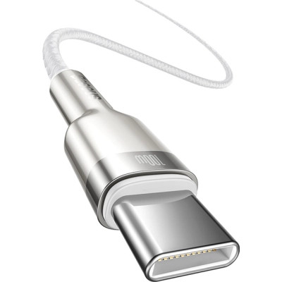Дата кабель USB-C to USB-C 2.0 mCafule Metal PD 100W white Baseus (CATJK-D02) Вінниця - фото 9