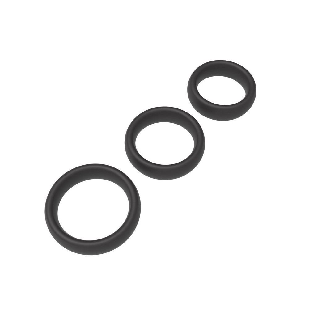 Набір ерекційних кілець - Erospace Men’s Play Set Of 3 Cock Rings B9 Sex Aura Київ - фото 4