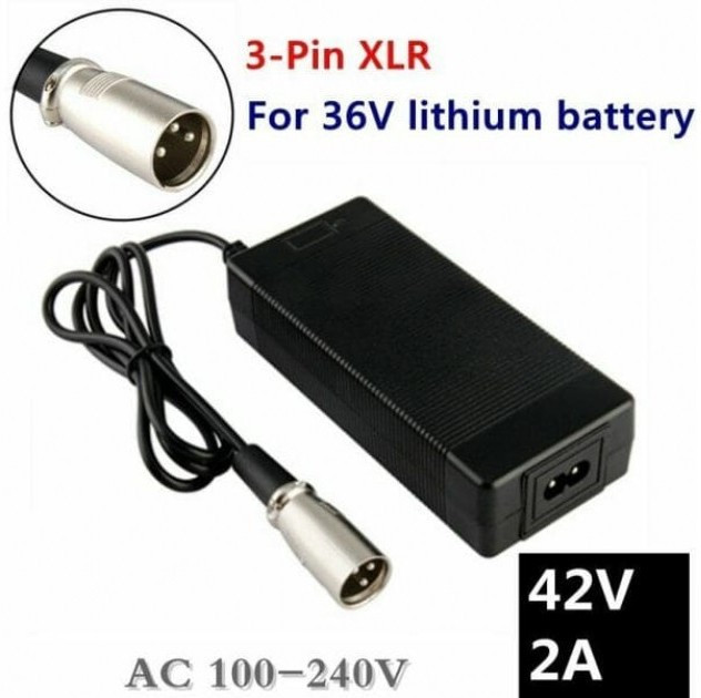 Зарядне самоката велосипеда 42V 2A штекер XLR 3-pin (KFD) Одесса - изображение 1