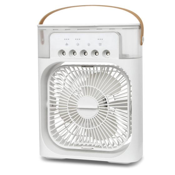 Вентилятор Air Cooler Fan USB с увлажнителем воздуха и подсветкой (Белый) Винница