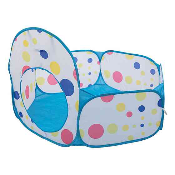 Lugi Намет дитячий 3 в 1 70×70×90 см ігровий намет з тунелем і басейном Блакитна HP-S-4NDBL Коломия