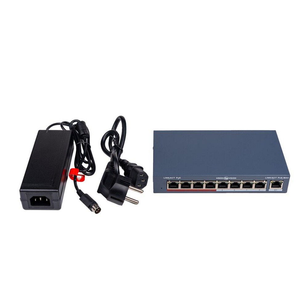 Комутатор мережевий POE GV-018-AI-8+1PG Київ - фото 4