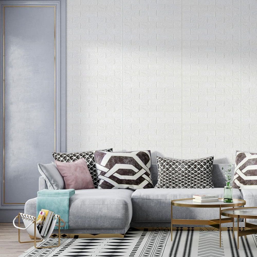 R001-2-20 Панель стеновая в рулоне 3D 700х19600х2мм Белый Кирпич SW-00002277 Киев - изображение 6