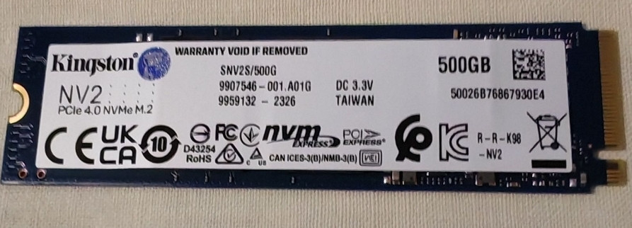 Жорсткий диск 500 Gb M.2 NVMe 2280 Kingston SNV2S500G. Харків - фото 3