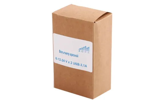Вольтометр цифрового блоку 0,28 6/12/24В 2USB 3.1А Зоря Вінниця