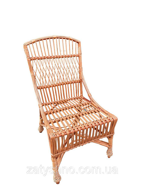 Стілець кухонний із лози зі спинкою Київ - фото 2