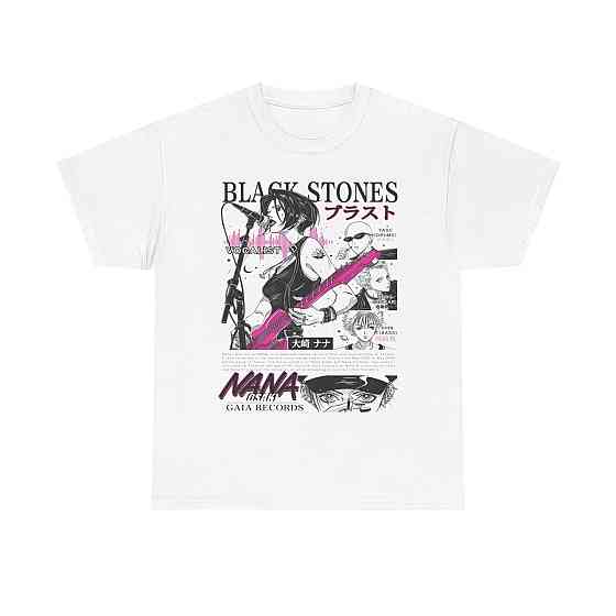 Футболка для мальчика аниме Нана Осаки Блакк Стонес оверсайз (рост от 165 до 180 ) Черний AnimeJ0471m Днепр