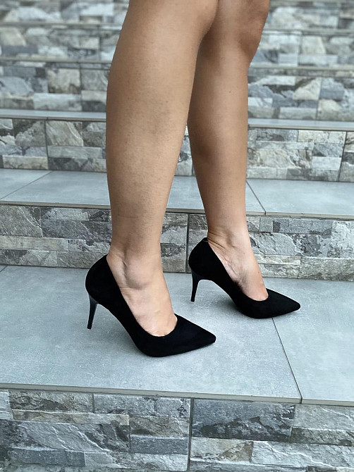 Comer Туфлі жіночі COMER чорні еко-замша висота каблука 8см розмір 39 ( ) Коломыя - изображение 6